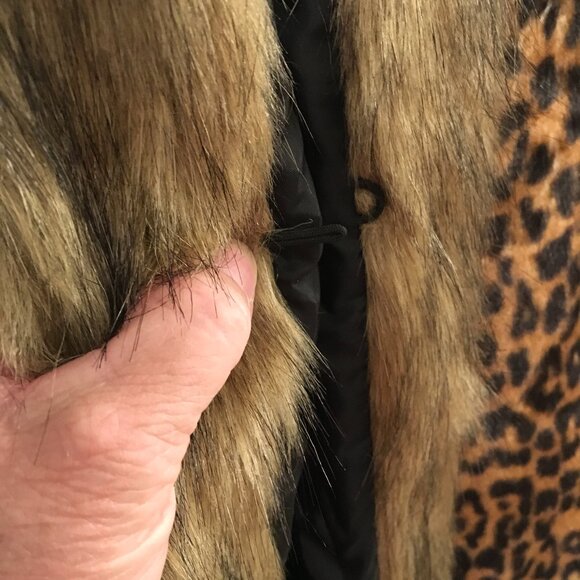 Jenniferm Cheetah Print Faux Fur Coat Size Med - Picture 6 of 6
